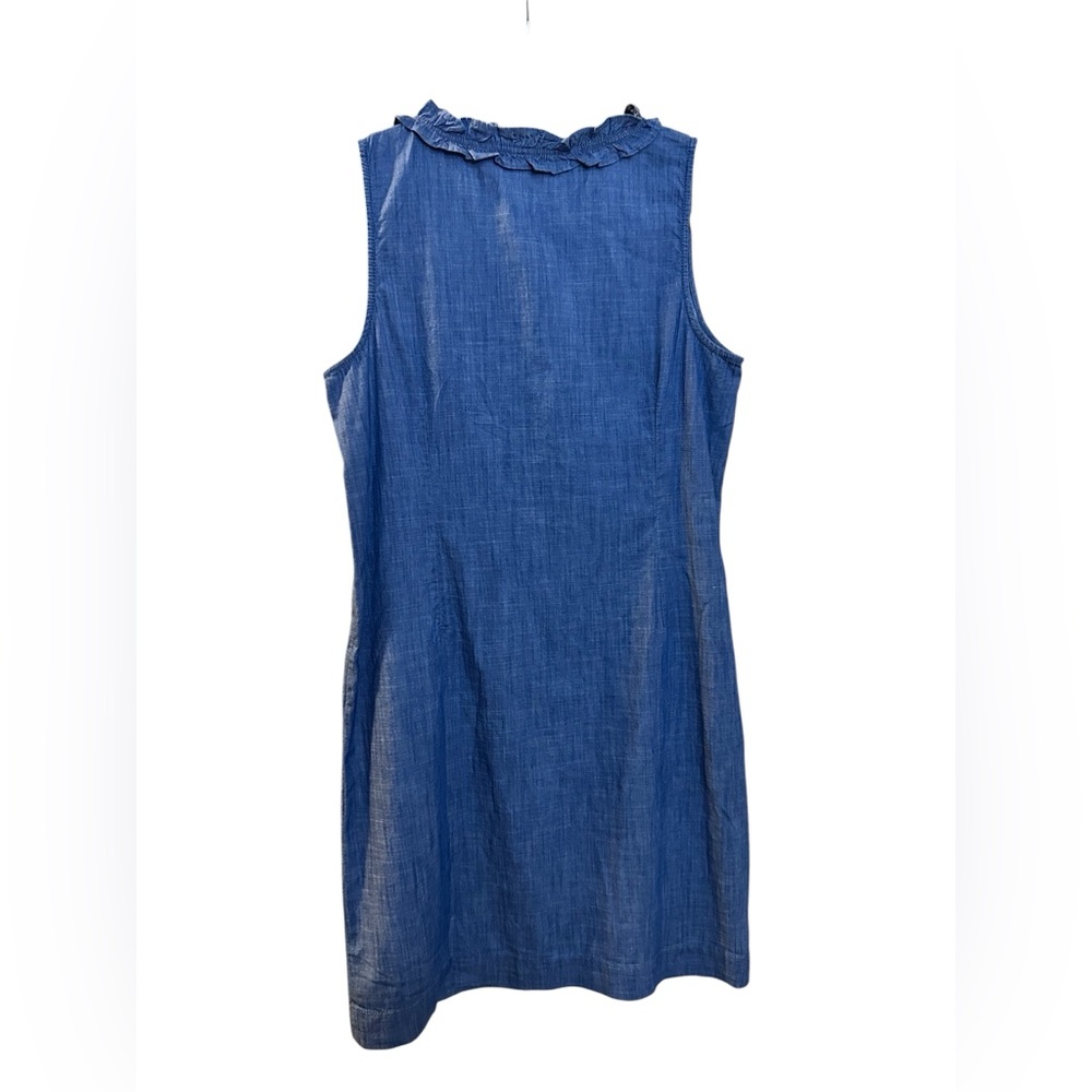 100% Cotton Talbots Petite Denim-Style Blue Top - Picture 3 of 6